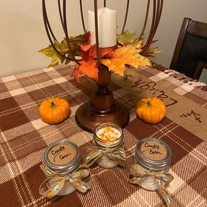Homemade soy Candy Corn scented candles